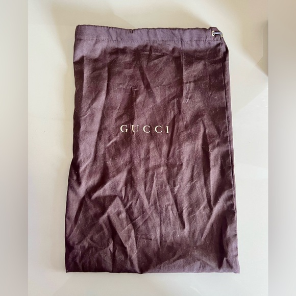 Gucci Shoes Flats Sandals Size 39.5 (US 9.5) Black Suede Leather with Gold Logo - Picture 15 of 15